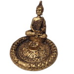 Porta Incenso Buda Dourado